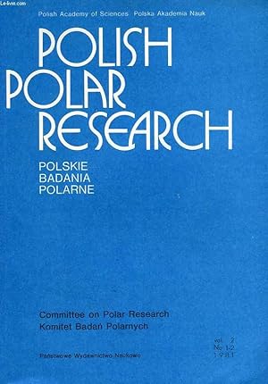 Image du vendeur pour POLISH POLAR RESEARCH, POLSKIE BADANIA POLARNE, VOL. 2, N 1-2, 1981 mis en vente par Le-Livre