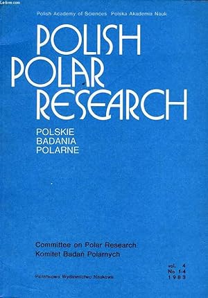 Image du vendeur pour POLISH POLAR RESEARCH, POLSKIE BADANIA POLARNE, VOL. 4, N 1-4, 1983 mis en vente par Le-Livre