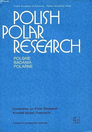 Image du vendeur pour POLISH POLAR RESEARCH, POLSKIE BADANIA POLARNE, VOL. 1, N 2-3, 1980 mis en vente par Le-Livre