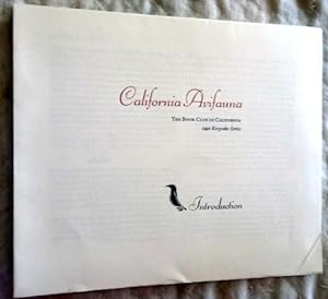 California Avifauna. Keepsakes issued to Members of The Book Club of California.