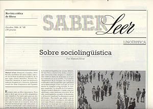 Bild des Verkufers fr SABER LEER. Revista Crtica de Libros. N 98. Manuel Alvar: "Sobre sociolingstica"; Miguel ngel Garrido: "La lingstica de fin de siglo"; Gonzalo Anes: "Castillos, fortalezas y fortines medievales"; Ismael Fdez. de la Cuesta: "Msica y feminismo militante"; Pedro Lan Entralgo: "Hacia una antropologa literaria". zum Verkauf von angeles sancha libros