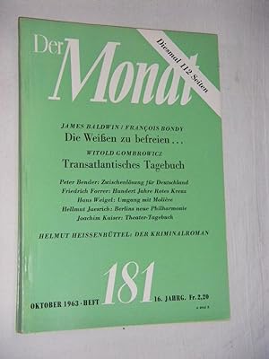 Der Monat - Eine internationale Zeitschrift. Heft 181, Oktober 1963, 16. Jahrgang