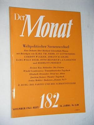 Der Monat - Eine internationale Zeitschrift. Heft 182, November 1963, 16. Jahrgang