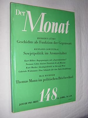 Der Monat - Eine internationale Zeitschrift. Heft 148, Januar 1961, 13. Jahrgang