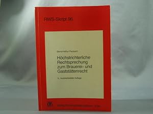 Bild des Verkufers fr Hchstrichterliche Rechtsprechung zum Brauerei- und Gaststttenrecht. von, RWS-Skript ; 96 zum Verkauf von Antiquariat-Fischer - Preise inkl. MWST