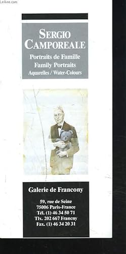 Seller image for SERGIO CAMPOREALE. PORTRAITS DE FAMILLE. for sale by Le-Livre