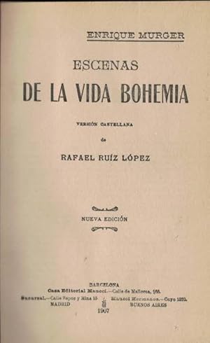 ESCENAS DE LA VIDA BOHEMIA.