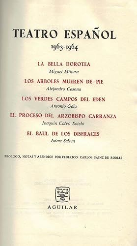 TEATRO ESPAÑOL 1963-1964.
