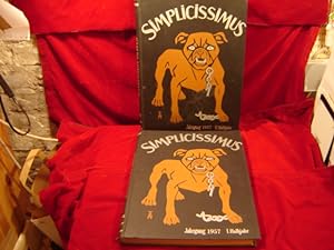 Simplicissimus - Jahrgang 1957 in zwei Bänden (I. und II. Halbjahr in jeweils einem Band - Januar...