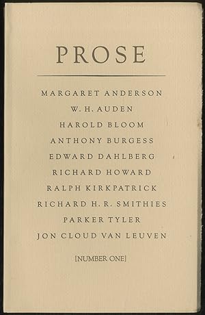 Imagen del vendedor de Prose - One [1] a la venta por Between the Covers-Rare Books, Inc. ABAA