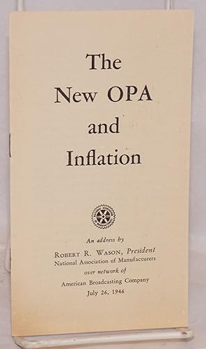 Imagen del vendedor de The new OPA and inflation a la venta por Bolerium Books Inc.