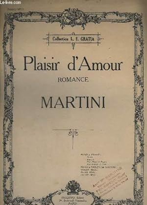 Immagine del venditore per PLAISIR D'AMOUR - ROMANCE TRANSCRITE POUR PIANO SEUL. venduto da Le-Livre