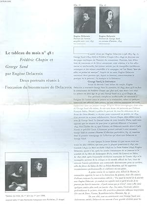 Bild des Verkufers fr LE TABLEAU DU MOIS N48, DU 1er AVRIL AU 1er JUIN 1998. FREDERIC CHOPIN ET GEORGE SAND par EUGENE DELACROIX. zum Verkauf von Le-Livre