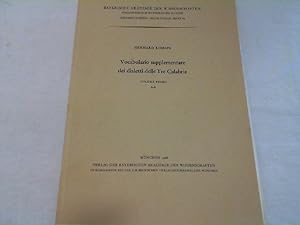 Vocabolario supplementare dei dialetti delle Tre Calabrie. volume 1 of 2 vol. (1: A-R).