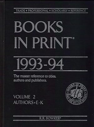 Books In Print 1993-94 / Volume 2 / Authors R-Z