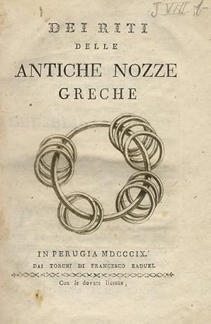 Dei riti delle antiche nozze greche.