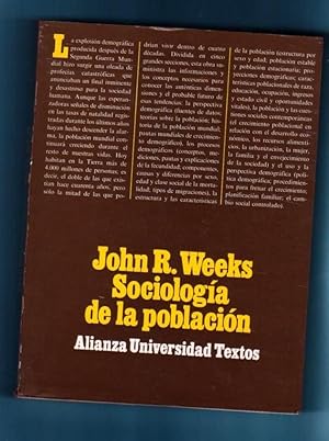 Imagen del vendedor de SOCIOLOGIA DE LA POBLACION : introduccin a los conceptos y cuestiones bsicas. a la venta por Librera DANTE