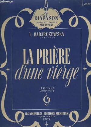 Imagen del vendedor de LA PRIERE D'UNE VIERGE - OP.4. - MORCEAUX FACILES POUR LE PIANO. a la venta por Le-Livre