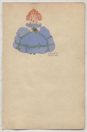 Bild des Verkufers fr Original Watercolor Sketch of a Lady zum Verkauf von Between the Covers-Rare Books, Inc. ABAA