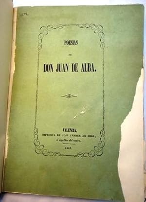 Seller image for POESAS DE DON JUAN DE ALBA for sale by Libros Tresvegas