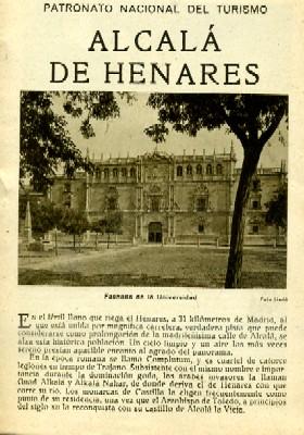 ALCALÁ DE HENARES. PATRONATO NACIONAL DEL TURISMO.