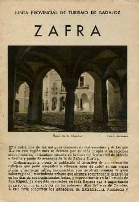 ZAFRA. PATRONATO NACIONAL DEL TURISMO.