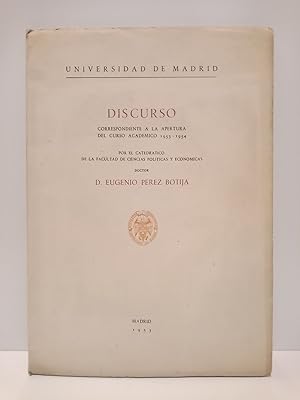 Imagen del vendedor de Humanismo en la relacin laboral. (Universidad de Madrid. Discurso en la apertura del Curso Acadmico 1953-54) a la venta por Librera Miguel Miranda