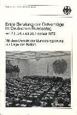 Erste Beratung der Ostverträge im Deutschen Bundestag : am 23., 24. u. 25. Febr. 1972. Presse- u....
