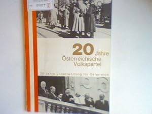 Imagen del vendedor de 20 Jahre sterreichische Volkspartei - 20 Verantwortung fr sterreich sterreichische Monatshefte - Bltter fr Politik, Kultur und Wirtschaft, Nr. 4, 21. Jahrgang a la venta por books4less (Versandantiquariat Petra Gros GmbH & Co. KG)