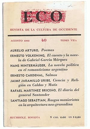 Bild des Verkufers fr ECO. Agosto 1963. Tomo VII 4. N 40 zum Verkauf von Librera Torren de Rueda