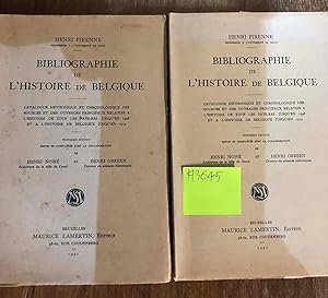 BIBLIOGRAPHIE DE L'HISTOIRE DE BELGIQUE troisieme edition revue et complete avec la collaboration...