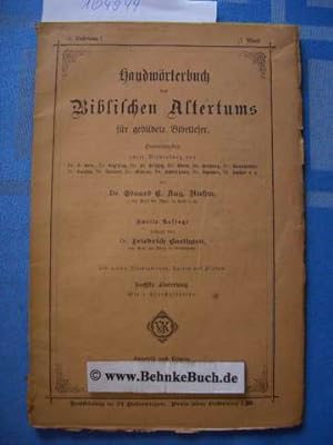 Seller image for Handwrterbuch des Biblischen Altertums fr gebildete Bibelleser. Sechste Lieferung. for sale by Antiquariat BehnkeBuch