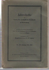 Jahreshefte des Vereins für vaterländische Naturkunde in Württemberg. -Zugleich Jahrbuch des Staa...