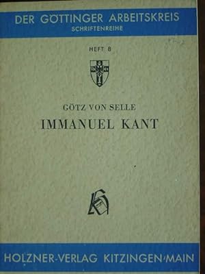 Imagen del vendedor de Immanual Kant. Biographisches. Mit einer Titel-Portrttafel. a la venta por Antiquariat Tarter, Einzelunternehmen,