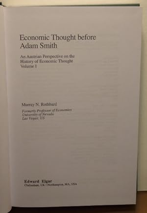 Seller image for CLASSICAL ECONOMICS: AN AUSTRIAN PERSPECTIVE ON THE HISTORY OF ECONOMIC THOUGHT. VOLUME I AND VOLUME II [2 VOLUMES] for sale by RON RAMSWICK BOOKS, IOBA