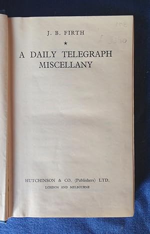 Seller image for A DAILY TELEGRAPH MISCELLANY for sale by La Bodega Literaria