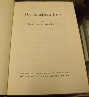 Imagen del vendedor de THE AMERICAN IRISH. A Political and Social Portrait. a la venta por Parnassus Book Service, Inc