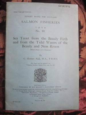 Sea Trout from the Beauly Firth and from Tidal Waters of the Beauly and Ness Rivers.