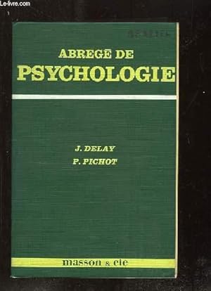 Bild des Verkufers fr ABREGE DE PSYCHOLOGIE. 3em EDITION. zum Verkauf von Le-Livre
