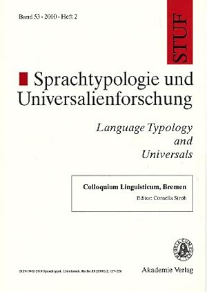 Seller image for Colloquium Linguisticum, Bremen. Editor: Cornelia Stroh. STUF - Language Typology and Universals, Vol. 54, 2000, Issue 2. for sale by Fundus-Online GbR Borkert Schwarz Zerfa