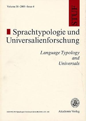 Seller image for STUF - Language Typology and Universals, Vol. 58, 2005, Issue 4. for sale by Fundus-Online GbR Borkert Schwarz Zerfa