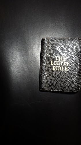 Seller image for THE LITTLE BIBLE, Simple selections from Every Book in Bible, Arranged in Regular Order Small MINIATURE Black imitation morocco, Leather Bk with Gold Gilt Title on Front, Nice Condition for sale by Bluff Park Rare Books