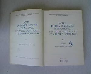 Imagen del vendedor de Entstehung der Bndnisvertrge der sozialistischen Balkanlnder 1946-1948" in Actes du premier Congres international des Etudes Balkaniques et sud-est Europeennes. Volume V: Histoire. a la venta por Antiquariat Bookfarm