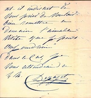 Imagen del vendedor de [Lettre autographe signe] a la venta por Paul van Kuik Antiquarian Music