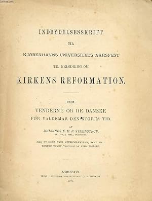 Bild des Verkufers fr INDBYDELSESSKRIFT TIL KJBENHAVNS UNIVERSITETS AARSFEST TIL ERINDRING OM KIRKENS REFORMATION zum Verkauf von Le-Livre