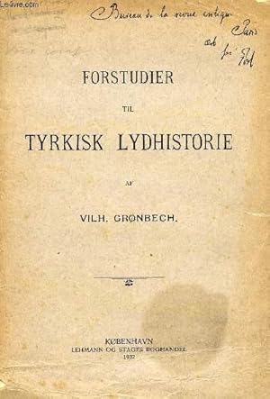 Seller image for FORSTUDIER TIL TYRKISK LYDHISTORIE for sale by Le-Livre