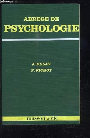 Bild des Verkufers fr Abrg de Psychologie. zum Verkauf von Le-Livre