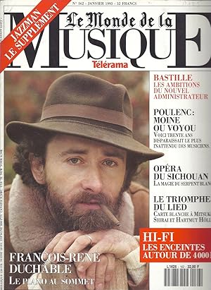 LE MONDE DE LA MUSIQUE N° 162. JANVIER 1993. FRANCOIS-RENE DUCHABLE (en couverture)