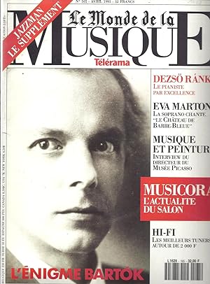 LE MONDE DE LA MUSIQUE N° 165. AVRIL 1993. L'ENIGME BARTOK (en couverture)