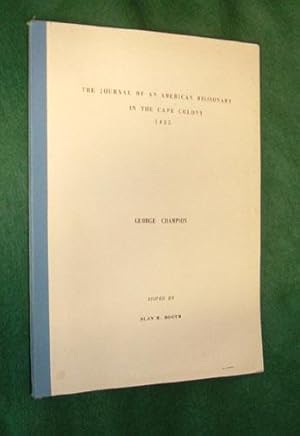 JOURNAL OF AN AMERICAN MISSIONARY IN THE CAPE COLONY 1835